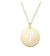 14K Gold Disc Initial T Necklace