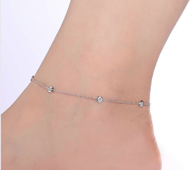 Bezel-Set Station Anklet