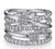 925 Sterling Silver White Sapphire Cris-Cross Ring