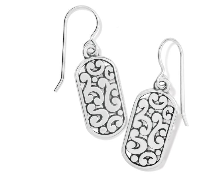 Contempo Token Tag French Wire Earrings NEW From the Contempo Collection