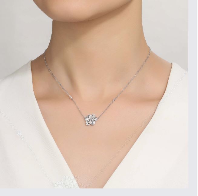 Puffy Paw Print Necklace