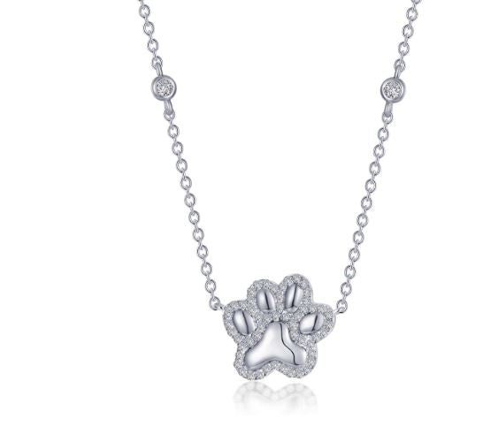 Puffy Paw Print Necklace