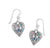 Elora Gems Heart French Wire Earrings