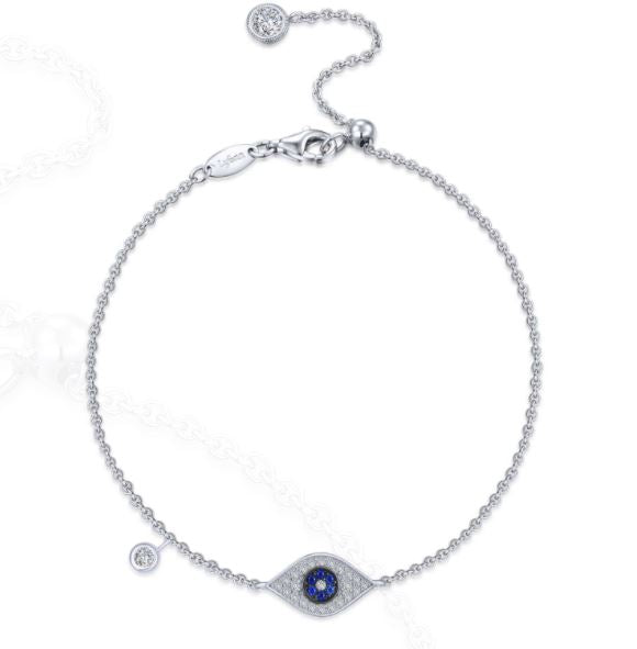 Sterling Silver Evil Eye Bracelet