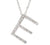 14kt white gold initial Diamond Pendant with chain