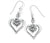 Alcazar Duet Heart French Wire Earrings