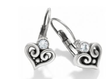 Alcazar Heart Leverback Earrings