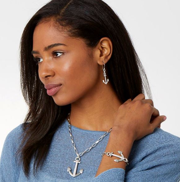 Nautical Anchor Coastline Link Bracelet by Brighton