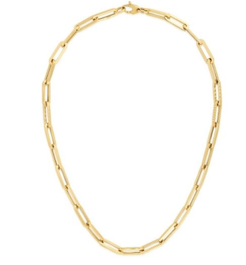 14K Gold 6.1mm Paperclip Chain