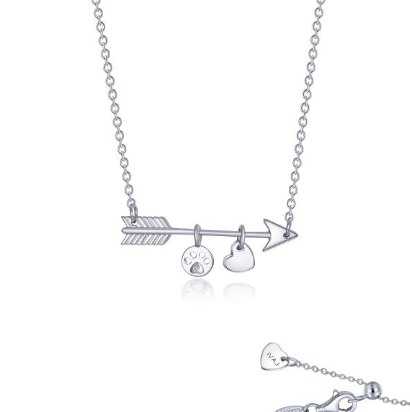 Paw Print Love Necklace