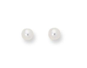 14K Yellow Gold 4MM Cultured Pearl Stud Earring