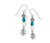 Pebble Turquoise Pearl French Wire Earrings