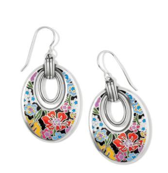Painted Poppies French Wire Earrings
