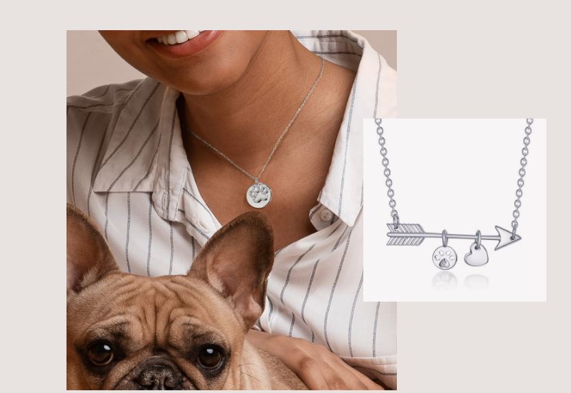 Paw Print Love Necklace