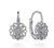 925 Sterling Silver White Sapphire Vintage Inspired Openwork Drop Earrings EG12166SVJWS