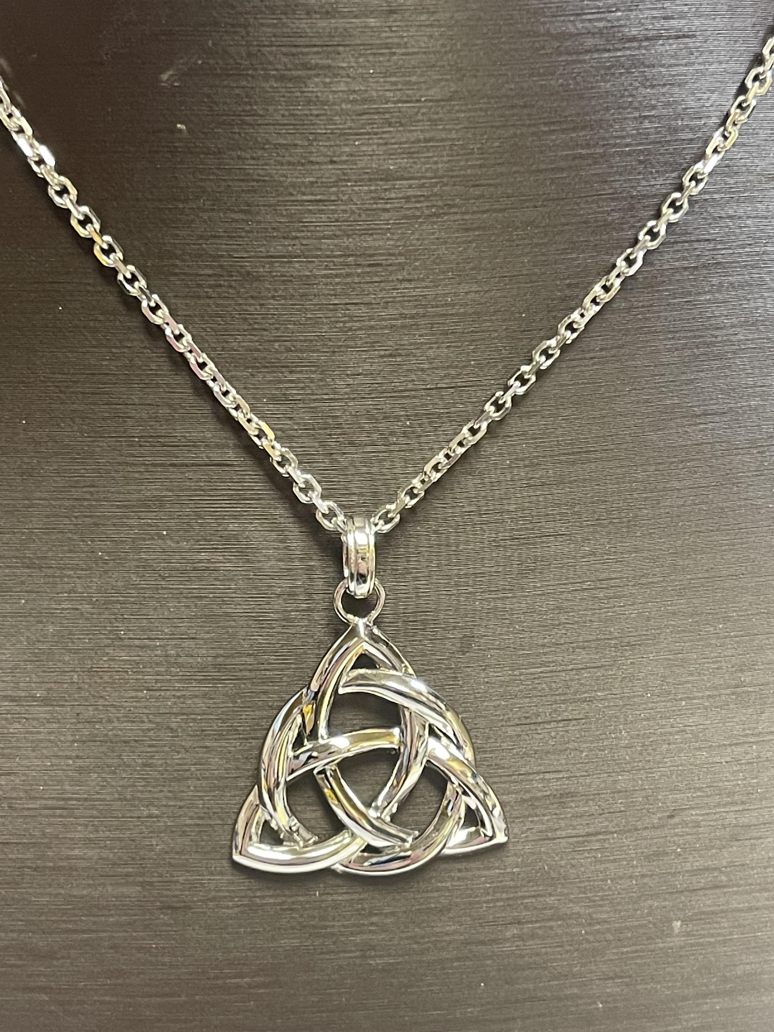 Celtic Meadow|celtic Knot Moon Pendant Necklace - Stainless Steel Unisex  Amulet