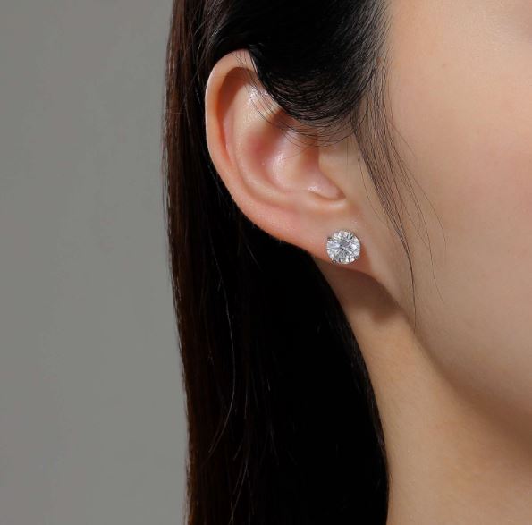 Solitaire Stud Earrings
