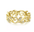14K Yellow Gold Floral Branch Diamond Eternity Ring